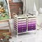 Costway 12 Drawers Rolling Cart Storage Scrapbook Paper Studio Organizer Bins Macaron/White/Light Pink/Purple/Pink/Clear/Gray/Rainbow/Multicolor/Hot Pink/Black